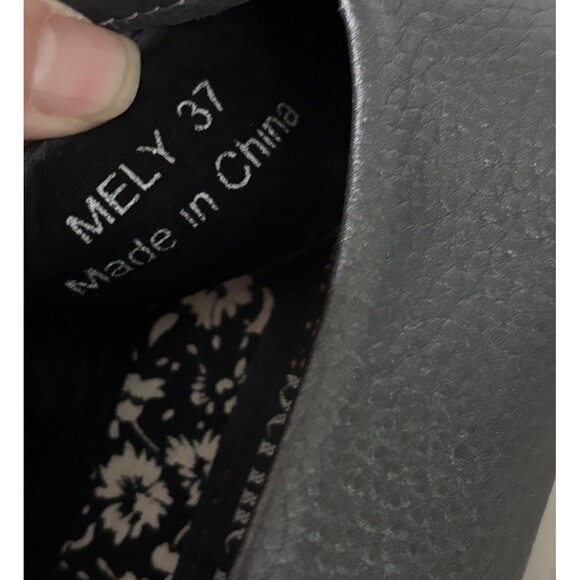 Bernie Mev Shoes Mely  Black Full Grain Leather Wedge Ankle Strap 37 - Picture 5 of 7